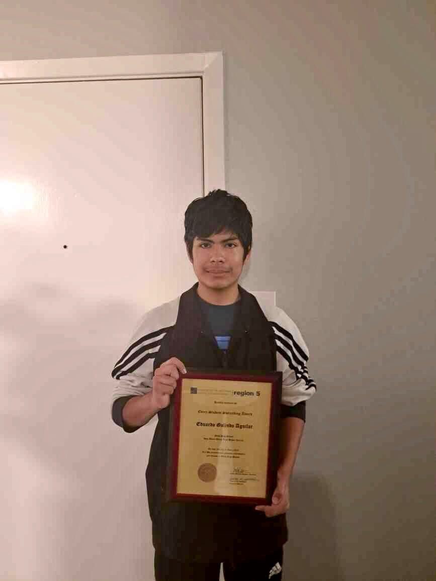 Eduardo Galindo Wins Region 5 ESS Award